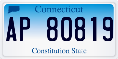 CT license plate AP80819