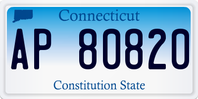 CT license plate AP80820