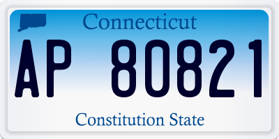 CT license plate AP80821