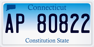 CT license plate AP80822