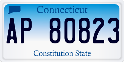 CT license plate AP80823