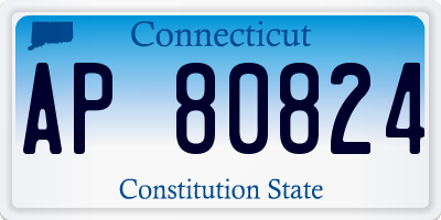 CT license plate AP80824