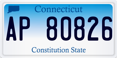 CT license plate AP80826