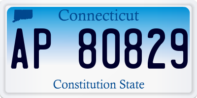 CT license plate AP80829