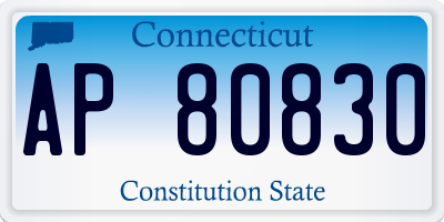 CT license plate AP80830