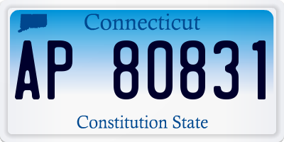 CT license plate AP80831