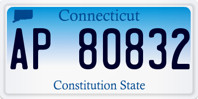 CT license plate AP80832