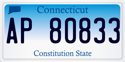 CT license plate AP80833