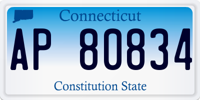 CT license plate AP80834