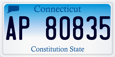 CT license plate AP80835