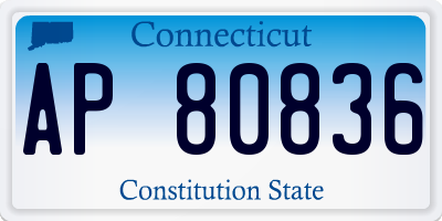 CT license plate AP80836