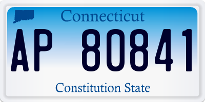 CT license plate AP80841