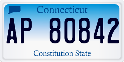 CT license plate AP80842