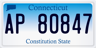 CT license plate AP80847