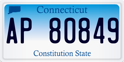 CT license plate AP80849