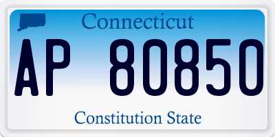 CT license plate AP80850