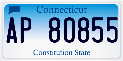 CT license plate AP80855