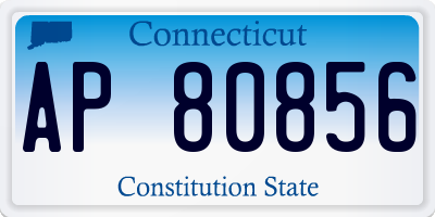 CT license plate AP80856