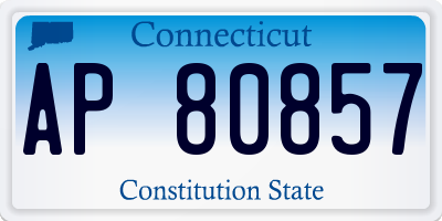 CT license plate AP80857