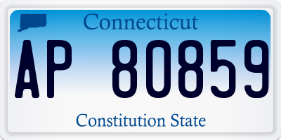 CT license plate AP80859