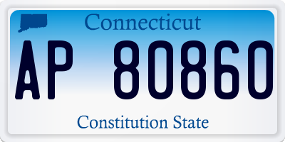 CT license plate AP80860