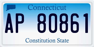 CT license plate AP80861