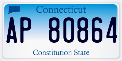 CT license plate AP80864