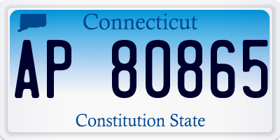 CT license plate AP80865