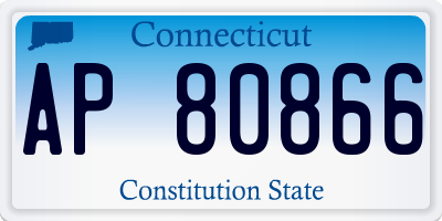 CT license plate AP80866