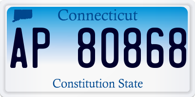 CT license plate AP80868