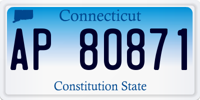 CT license plate AP80871