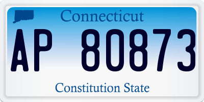 CT license plate AP80873