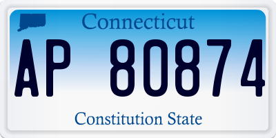 CT license plate AP80874