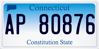 CT license plate AP80876