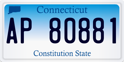 CT license plate AP80881