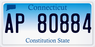 CT license plate AP80884