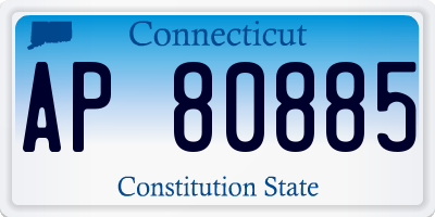 CT license plate AP80885