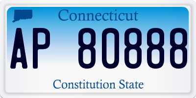 CT license plate AP80888