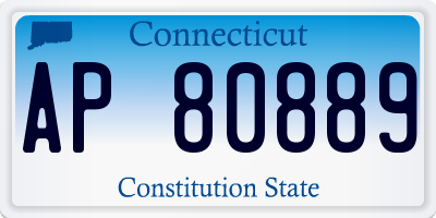 CT license plate AP80889