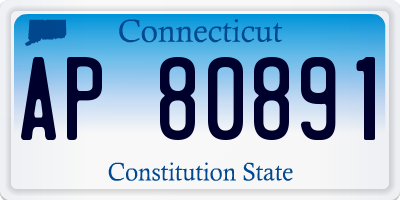 CT license plate AP80891