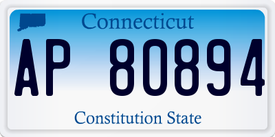 CT license plate AP80894