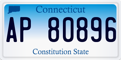 CT license plate AP80896