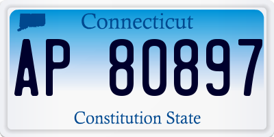 CT license plate AP80897