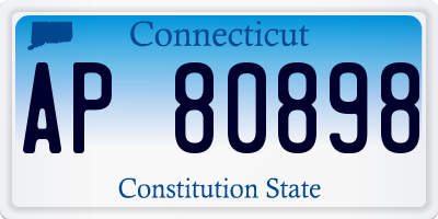 CT license plate AP80898