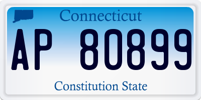 CT license plate AP80899