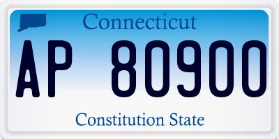 CT license plate AP80900