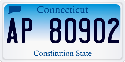 CT license plate AP80902