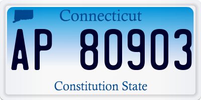 CT license plate AP80903