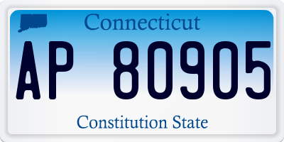 CT license plate AP80905