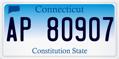 CT license plate AP80907